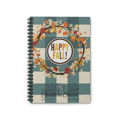 "Happy Fall" Spiral Notebook - Ruled Line